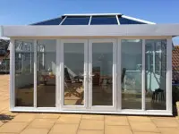 white sunroom